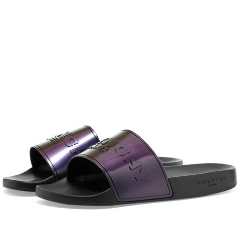 givenchy iridescent slides|givenchy slippers sale.